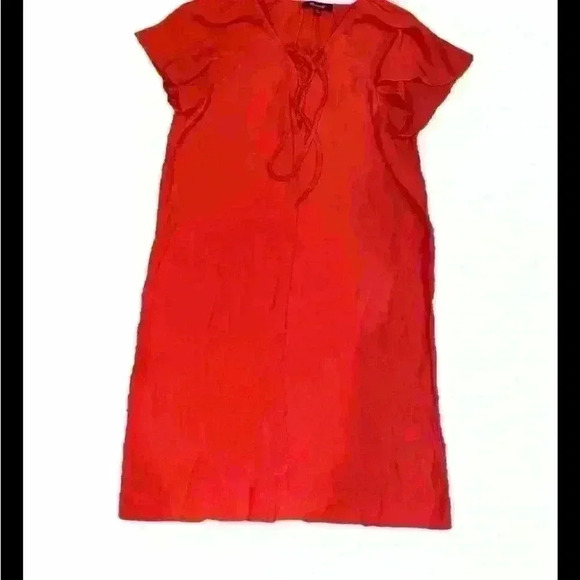 Madewell  Ruffle Sleeve Dress in Peach Coral Size XXSmall - Picture 1 of 3